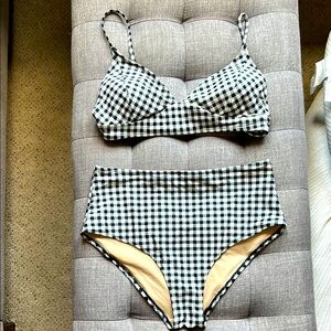 High waisted two piece swim suit